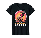Just Who Loves Soccer Soccer Outfit T-Shirt - Minimalist Print Unisex