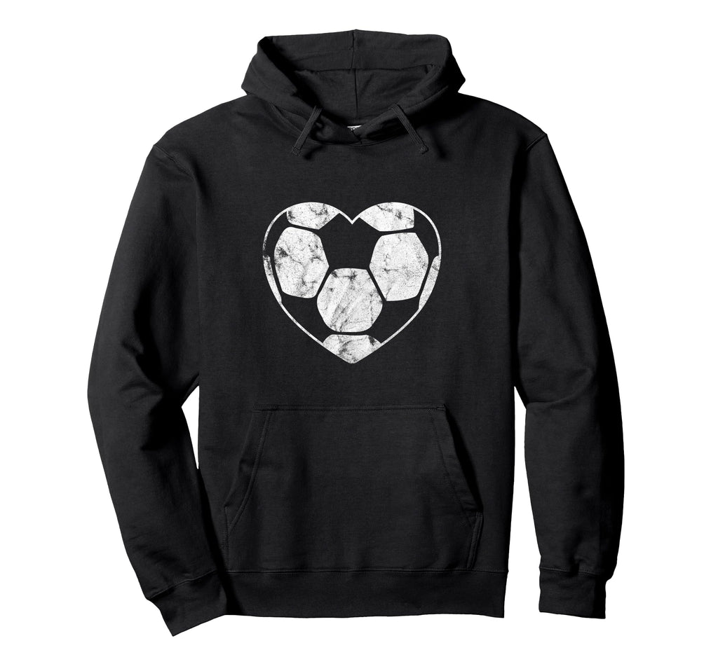 Soccer Ball Heart Shape Mom Parent Fan Hoodie - Trendy Graphic for Adults