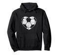 Soccer Ball Heart Shape Mom Parent Fan Hoodie - Trendy Graphic for Adults