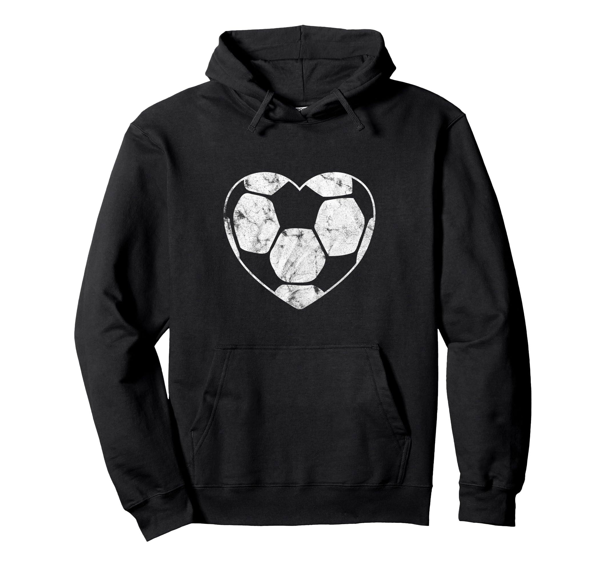 Soccer Ball Heart Shape Mom Parent Fan Hoodie - Trendy Graphic for Adults