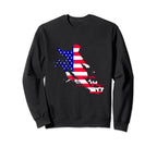 Soccer Player Usa Us American Flag Sweatshirt - Graphic Print for Adults