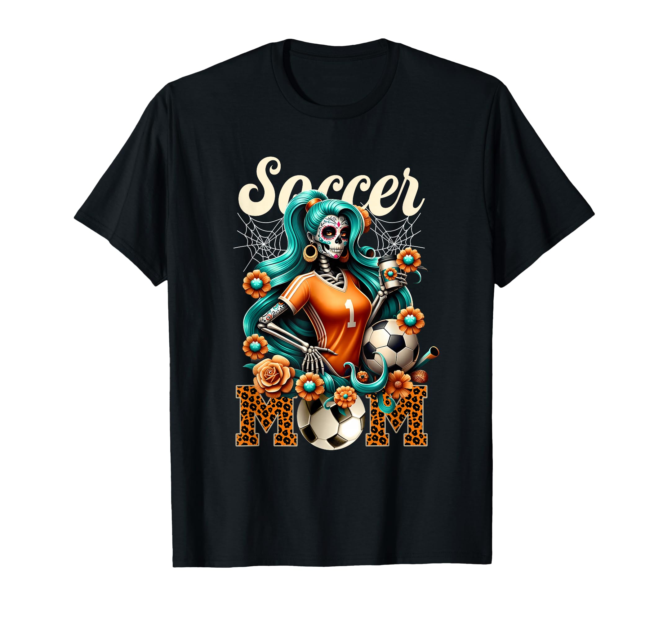 Soccer Mom Sugar Skeleton Coffee T-Shirt - Trendy Graphic Men Women