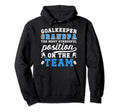 Funny Hockey Goalkeeper Grandpa Hoodie - Minimalist Print for Adults