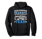 Funny Hockey Goalkeeper Grandpa Hoodie - Minimalist Print for Adults