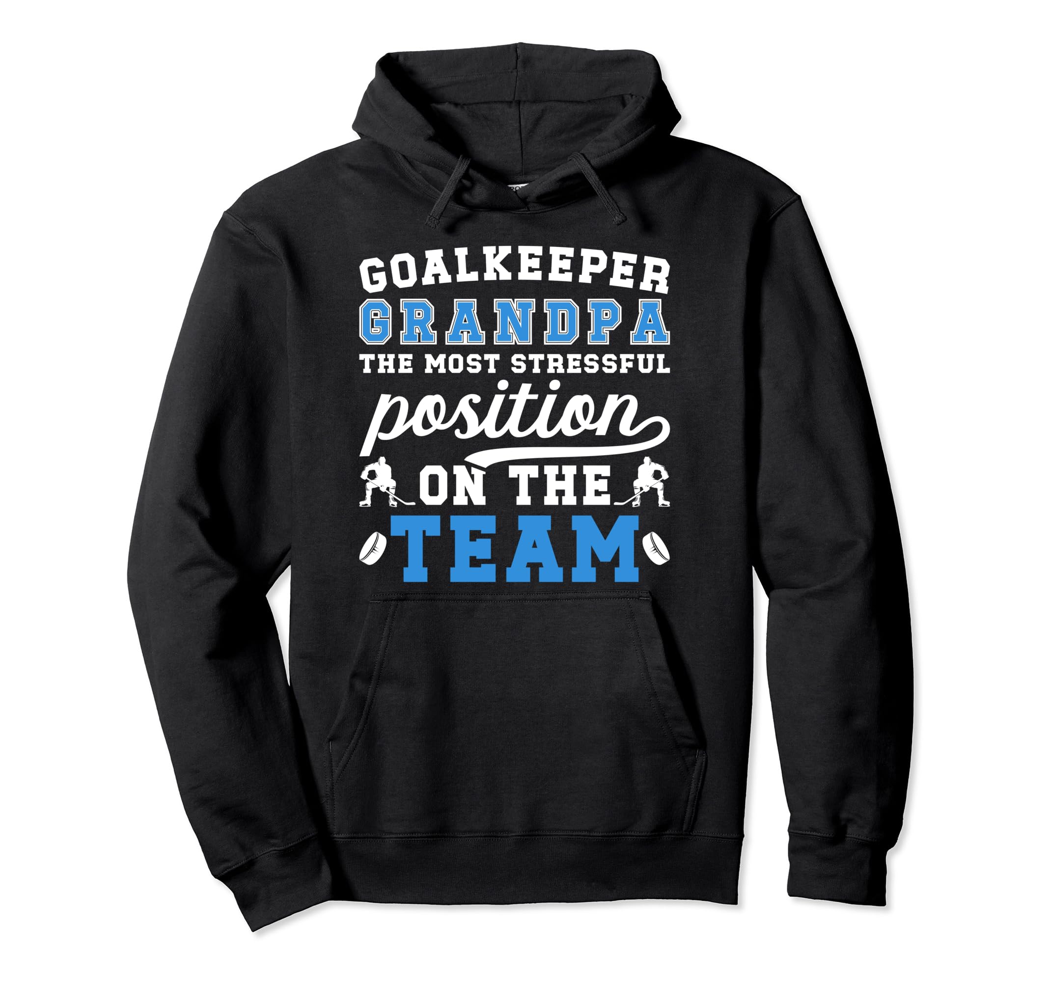 Funny Hockey Goalkeeper Grandpa Hoodie - Minimalist Print for Adults