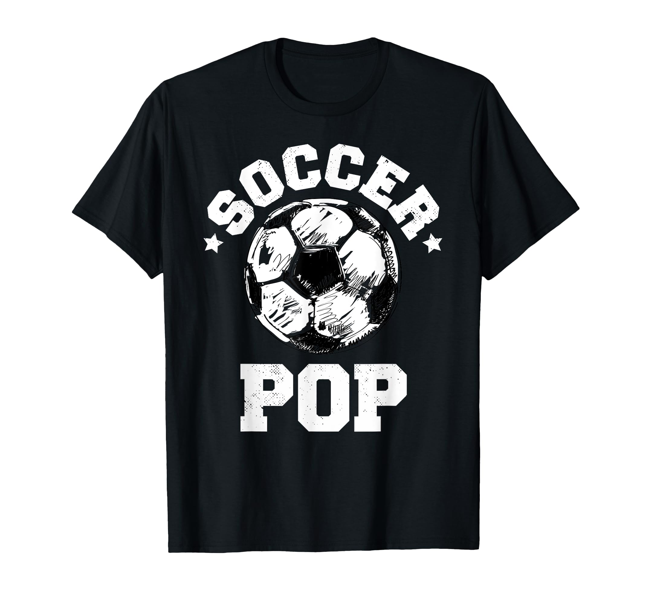 Soccer Pop Soccer Ball Distressed T-Shirt - Trendy Graphic for Adults