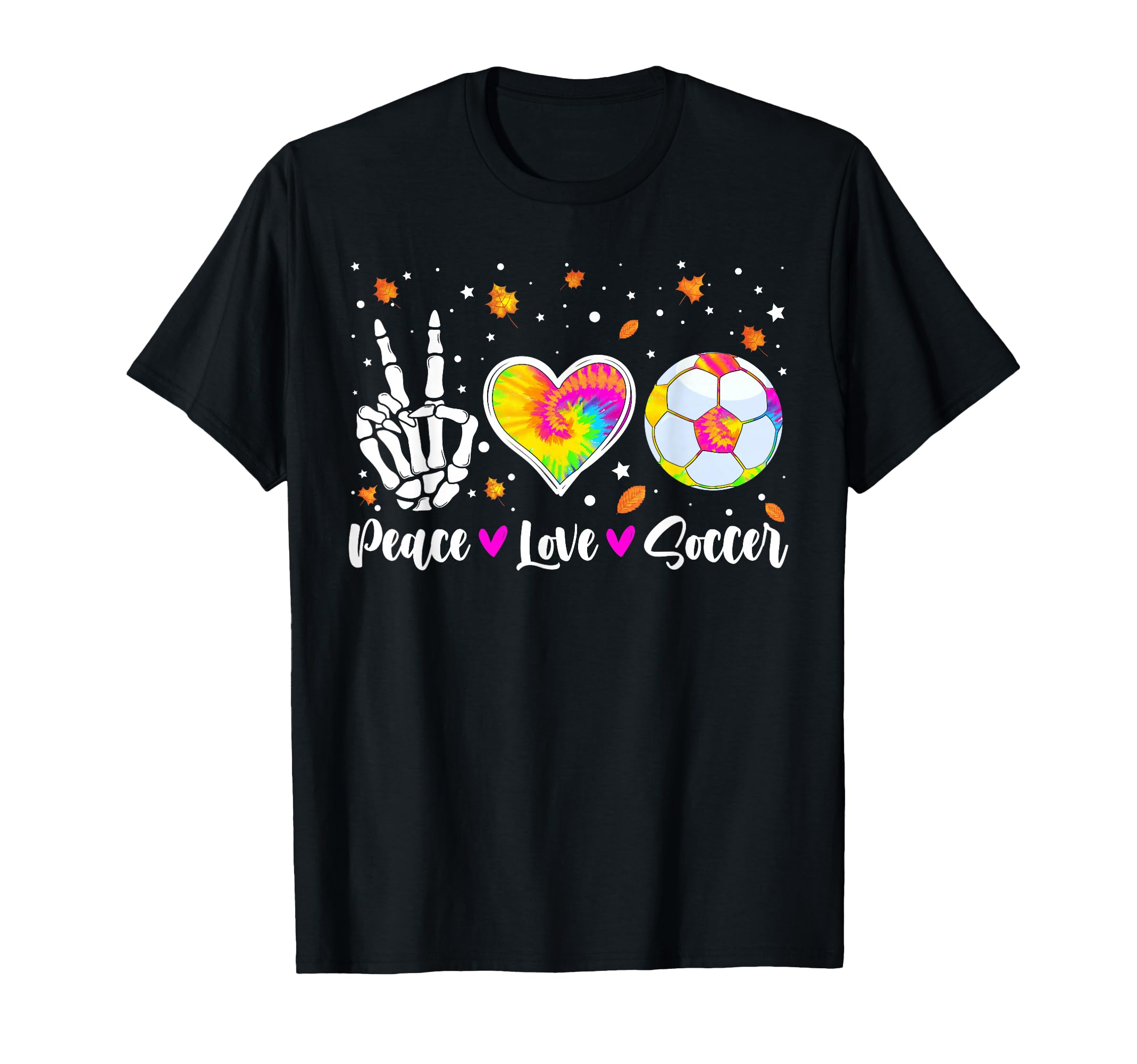 Soccer Player Peace Love Tie Dye T-Shirt - Unique Graphic for Adults