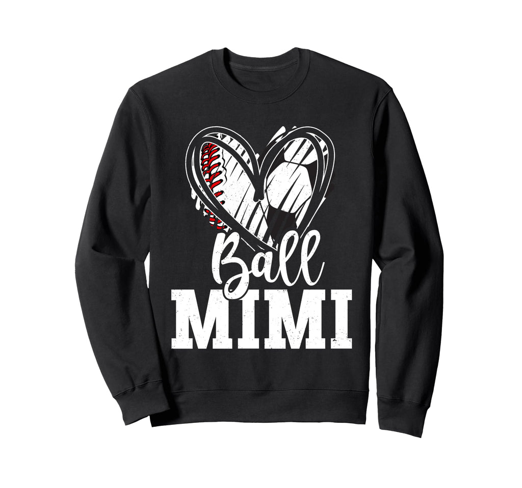 Ball Grandma Heart Baseball Soccer Ball Hoodie - Graphic Print for Adults