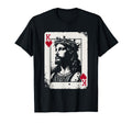 Jesus King Hearts Religious Card Game T-Shirt - Fun Novelty Design Unisex