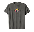 Soccer Heartbeat Soccer Ball Soccer Mom T-Shirt - Minimalist Print Unisex