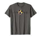 Soccer Heartbeat Soccer Ball Soccer Mom T-Shirt - Minimalist Print Unisex