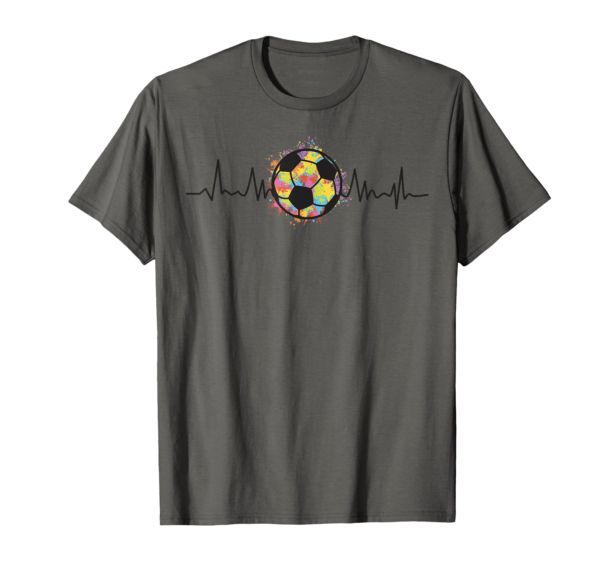 Soccer Heartbeat Soccer Ball Soccer Mom T-Shirt - Minimalist Print Unisex