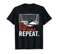 Eat Sleep Stop Goal Repeat Coach Team T-Shirt - Unique Graphic Men Women