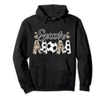 Soccer Mom Leopard Mom Soccer Player Hoodie - Minimalist Print for Adults
