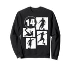 14Th Birthday Soccer Player Sweatshirt - Fun Novelty Design for Adults