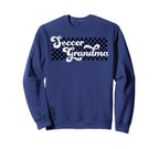 Soccer Grandma Grandmother Checkered Sweatshirt - Novelty Apparel Men Women