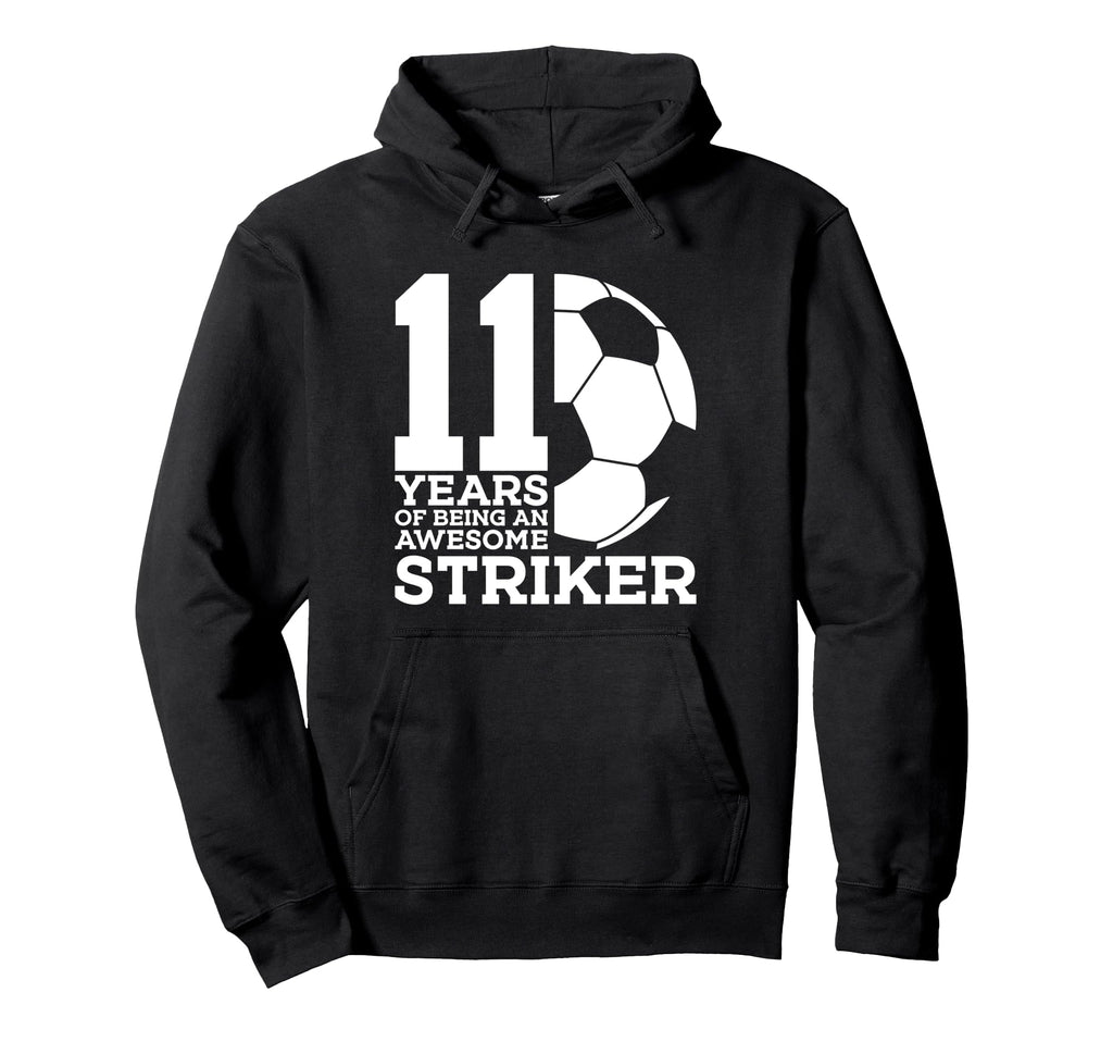 Soccer 11 Years Awesome Soccer Striker 11Th Hoodie - Graphic Print Unisex