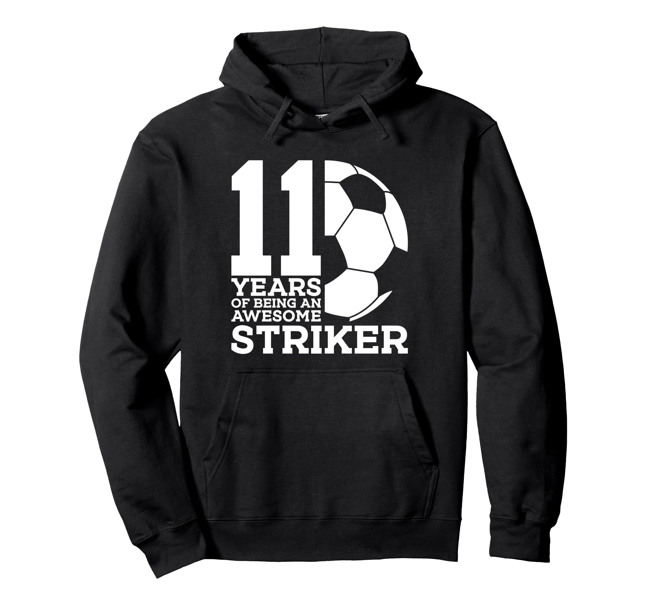Soccer 11 Years Awesome Soccer Striker 11Th Hoodie - Graphic Print Unisex