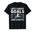 Funny Soccer Art Gag Soccer T-Shirt - Casual Everyday Wear for Adults