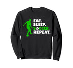 Eat Sleep Soccer Repeat Goalie Sweatshirt - Fun Novelty Design for Adults