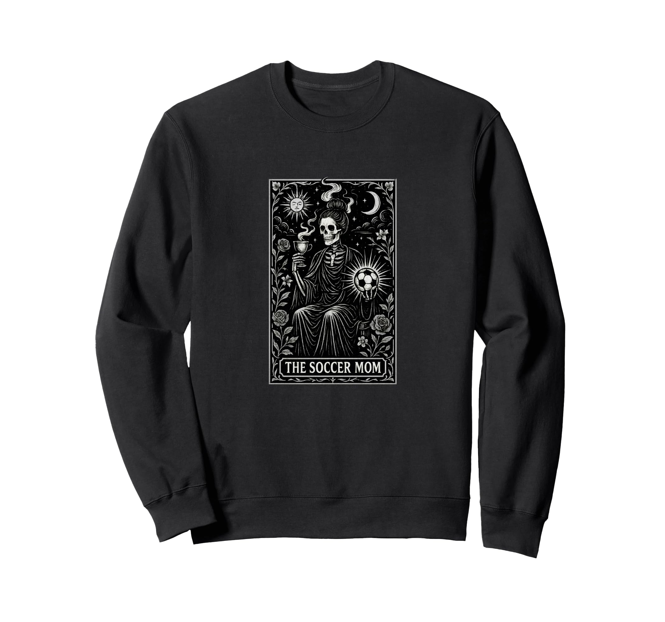 Halloween Soccer Mom Art Soccer Sweatshirt - Trendy Graphic for Adults