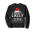 Most Likely To Play Soccer Santa Sweatshirt - Custom Art Print Men Women