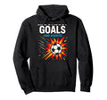 Lifes About Goals Soccer Motivation Hoodie - Aesthetic Graphic for Adults