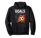 Lifes About Goals Soccer Motivation Hoodie - Aesthetic Graphic for Adults
