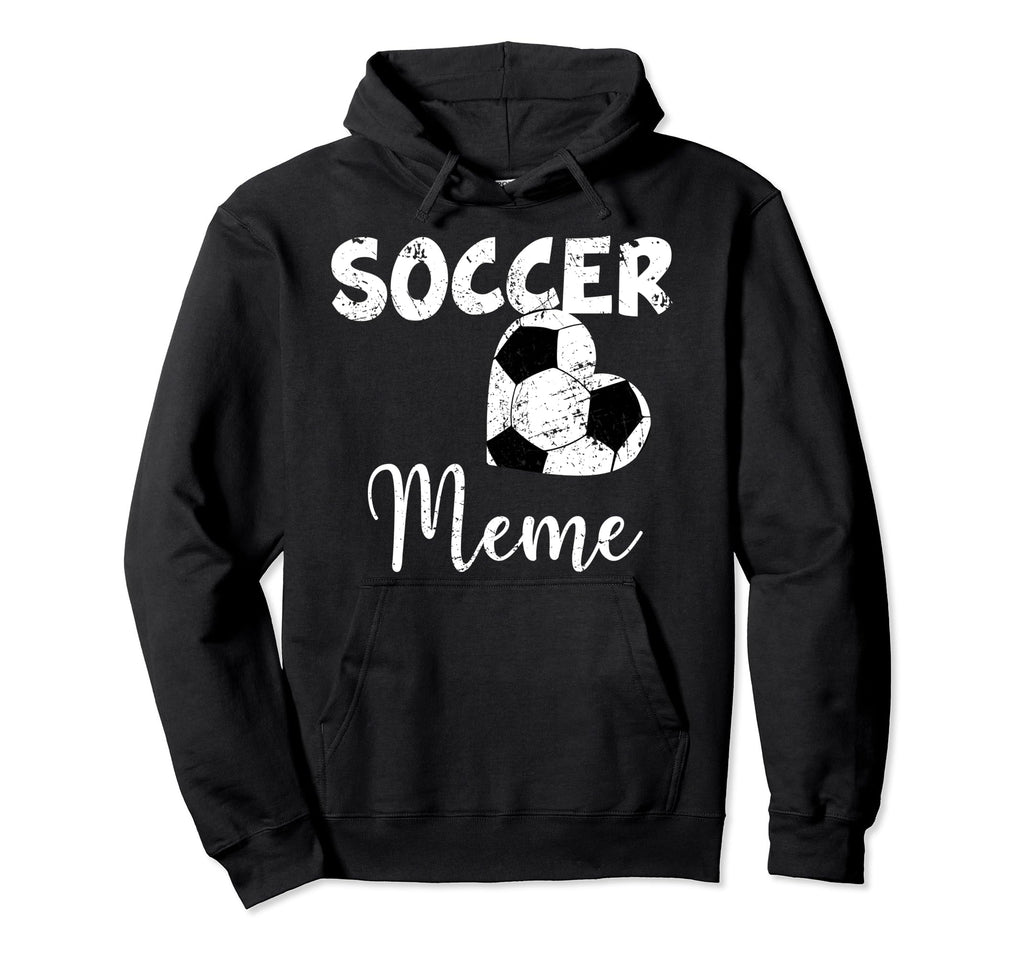 Soccer Heart Soccer Meme Hoodie - Novelty Apparel for Adults