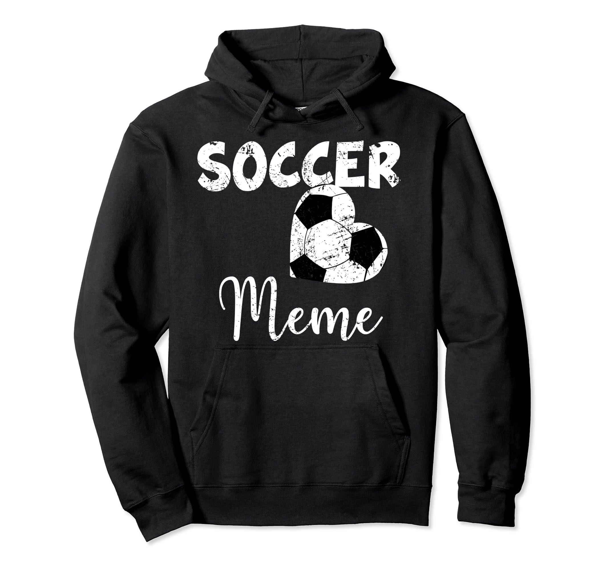 Soccer Heart Soccer Meme Hoodie - Novelty Apparel for Adults