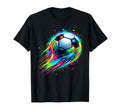 Soccer Colorful Tie Dye Soccer Ball T-Shirt - Trendy Graphic Men Women
