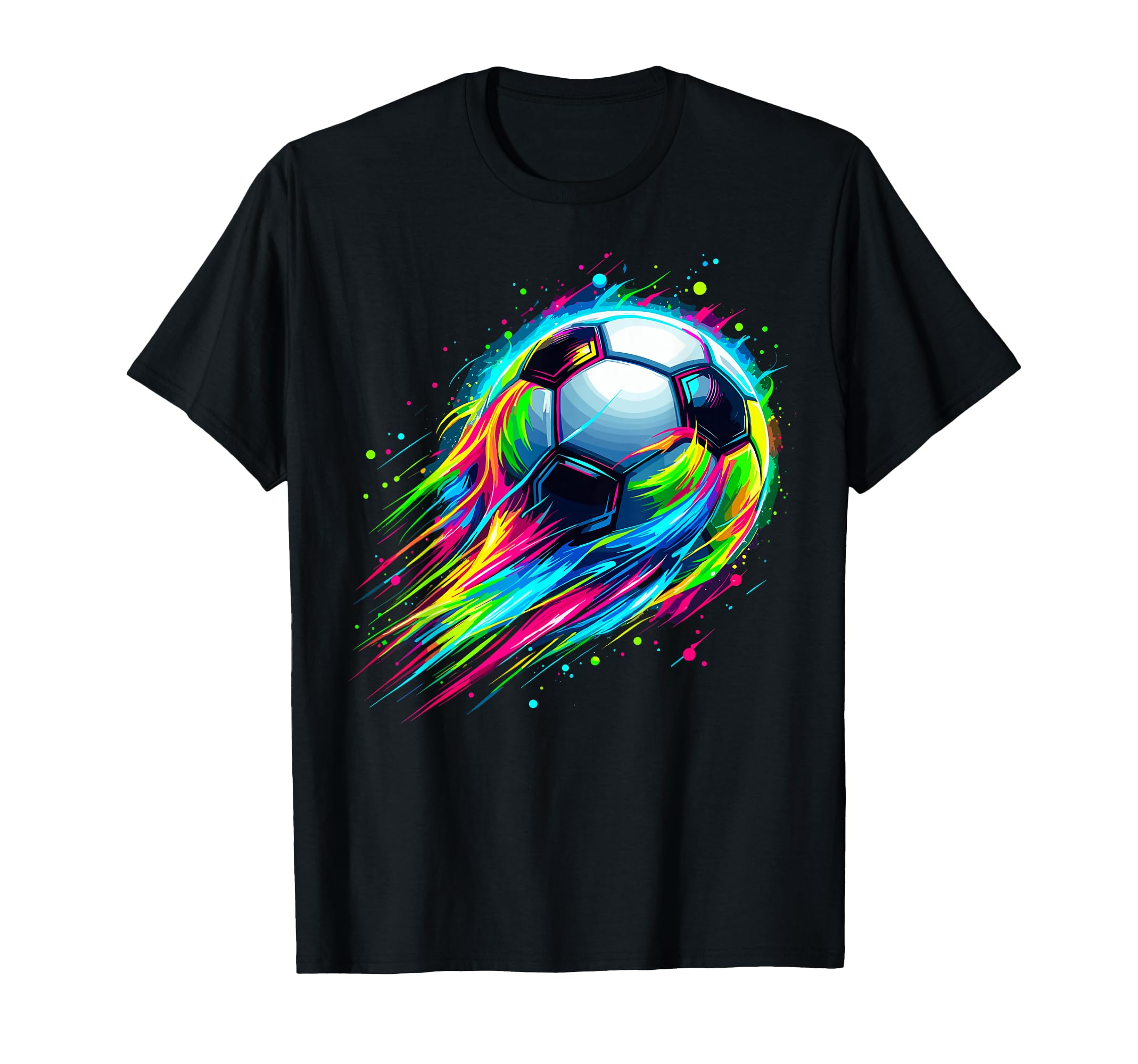 Soccer Colorful Tie Dye Soccer Ball T-Shirt - Trendy Graphic Men Women