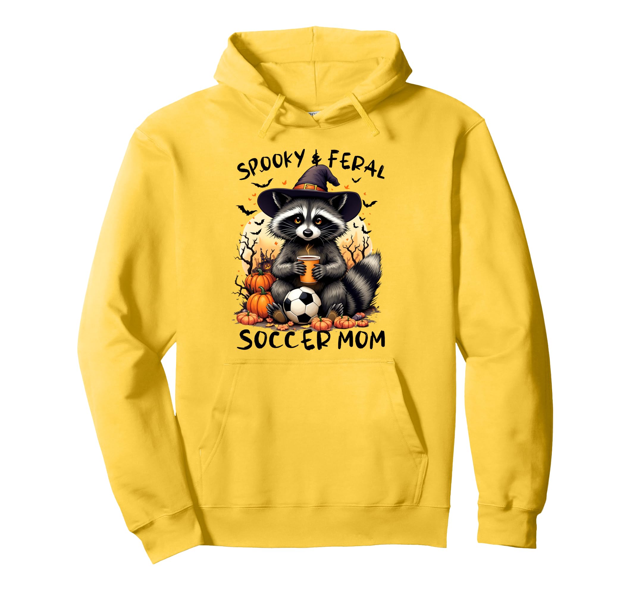 Feral Soccer Mom Halloween Soccer Hoodie - Casual Everyday Wear for Adults