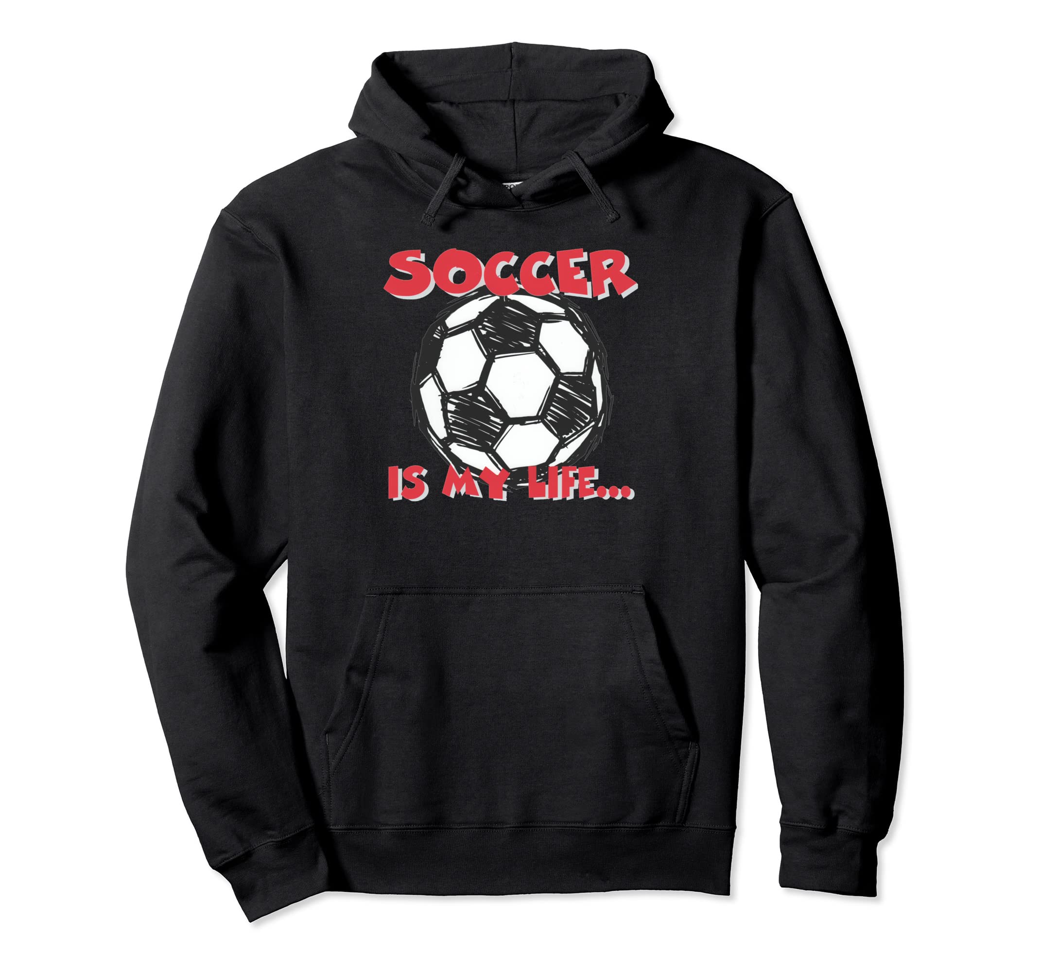 Soccer Is My Life Hoodie - Minimalist Print for Adults