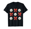 Soccer Mom Red Coquette Bow T-Shirt - Minimalist Print Men Women
