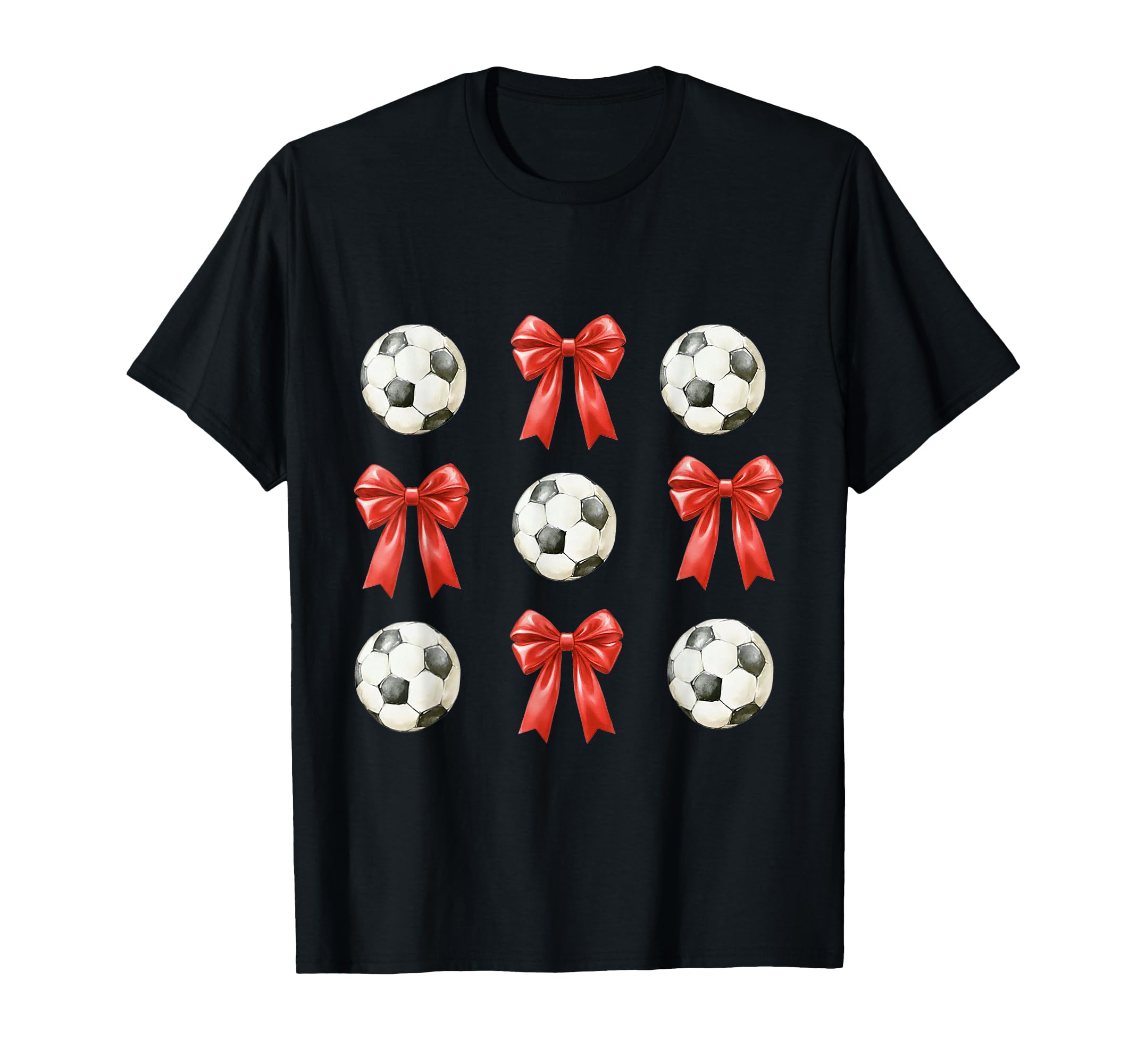 Soccer Mom Red Coquette Bow T-Shirt - Minimalist Print Men Women