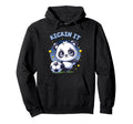 Kickin It Soccer Player Panda Ball Animal Hoodie - Unique Graphic Unisex