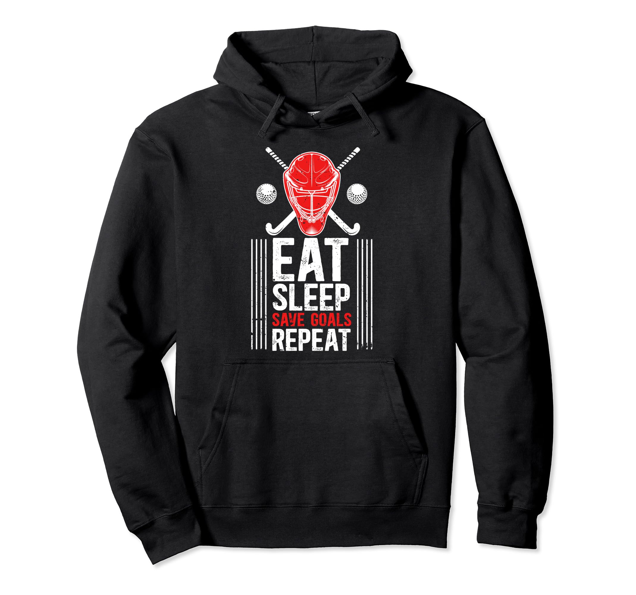 Eat Sleep Save Goals Field Hockey Hoodie - Custom Art Print for Adults