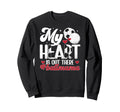 My Heart Is Out There Ball Mama Sweatshirt - Novelty Apparel Unisex