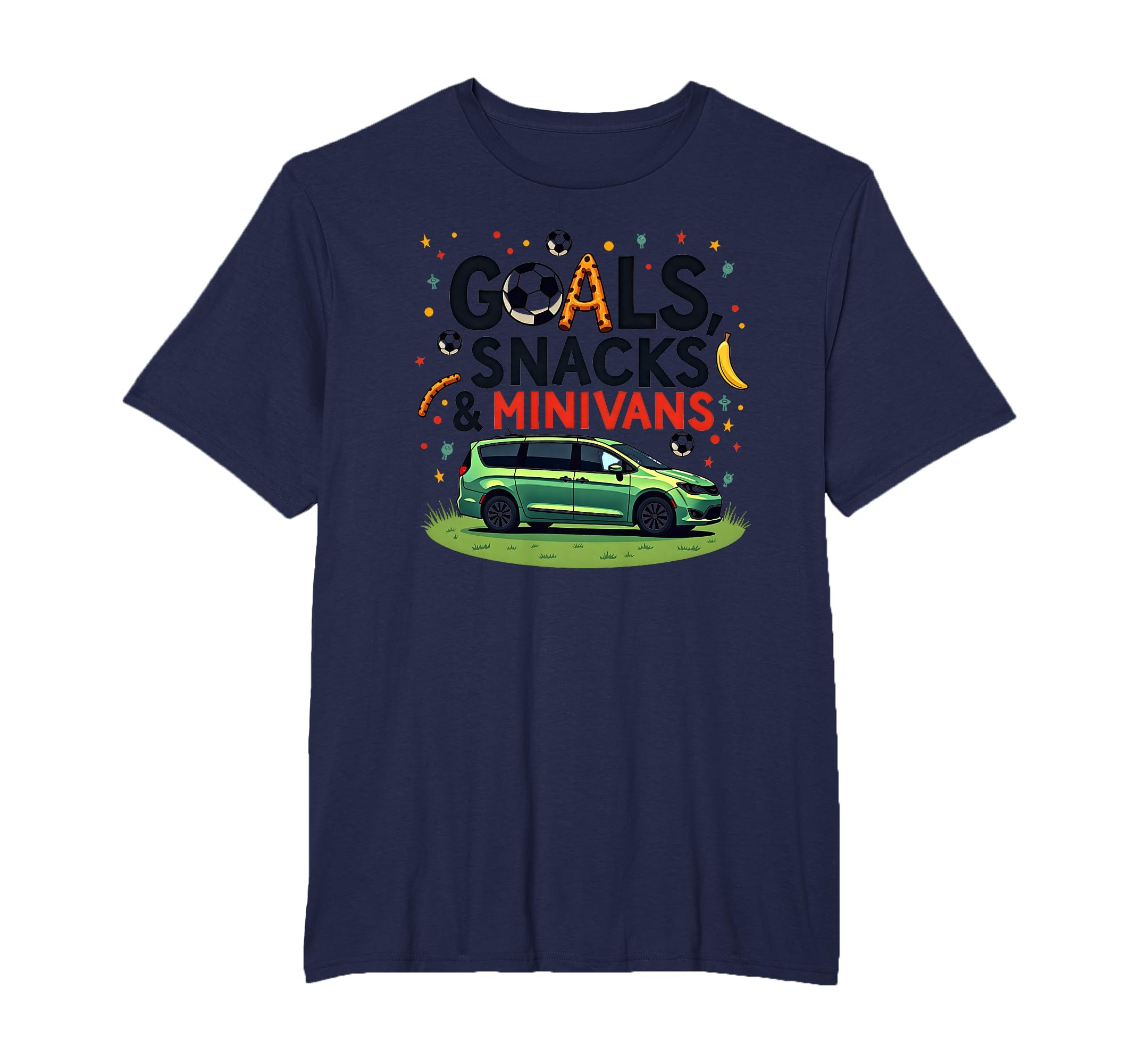 Goals Snacks Minivans Soccer Mom Life T-Shirt - Streetwear Style Men Women