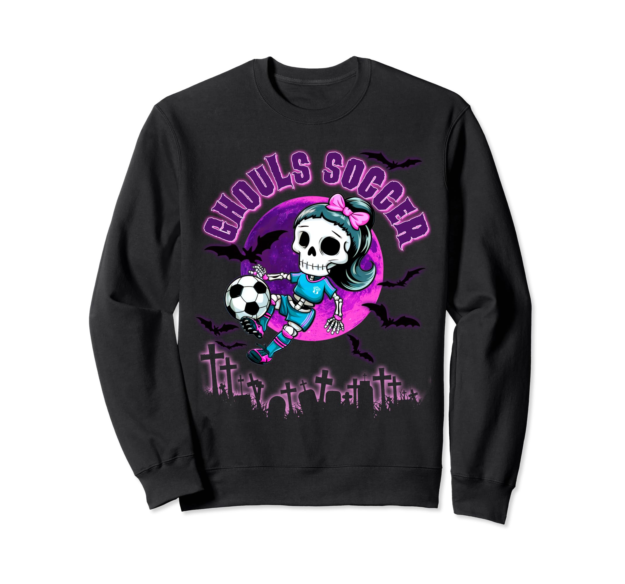 Soccer Halloween Ghouls Soccer Trick Or Sweatshirt - Unique Graphic Unisex