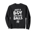 Just Who Loves Soccer Player Sweatshirt - Trendy Graphic for Adults