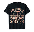 Soccer Lover Im Just 1 Year Old Who T-Shirt - Custom Art Print for Adults