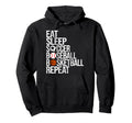 Eat Sleep Soccer Baseball Basketball Hoodie - Minimalist Print Unisex