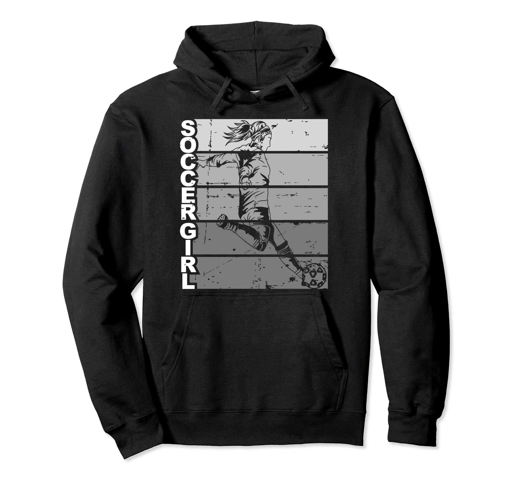 Soccer Funny Footballer Ball And Field Hoodie - Graphic Print for Adults