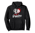 Ball Grandma Heart Soccer Baseball Hoodie - Minimalist Print for Adults