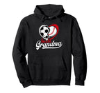 Ball Grandma Heart Soccer Baseball Hoodie - Minimalist Print for Adults