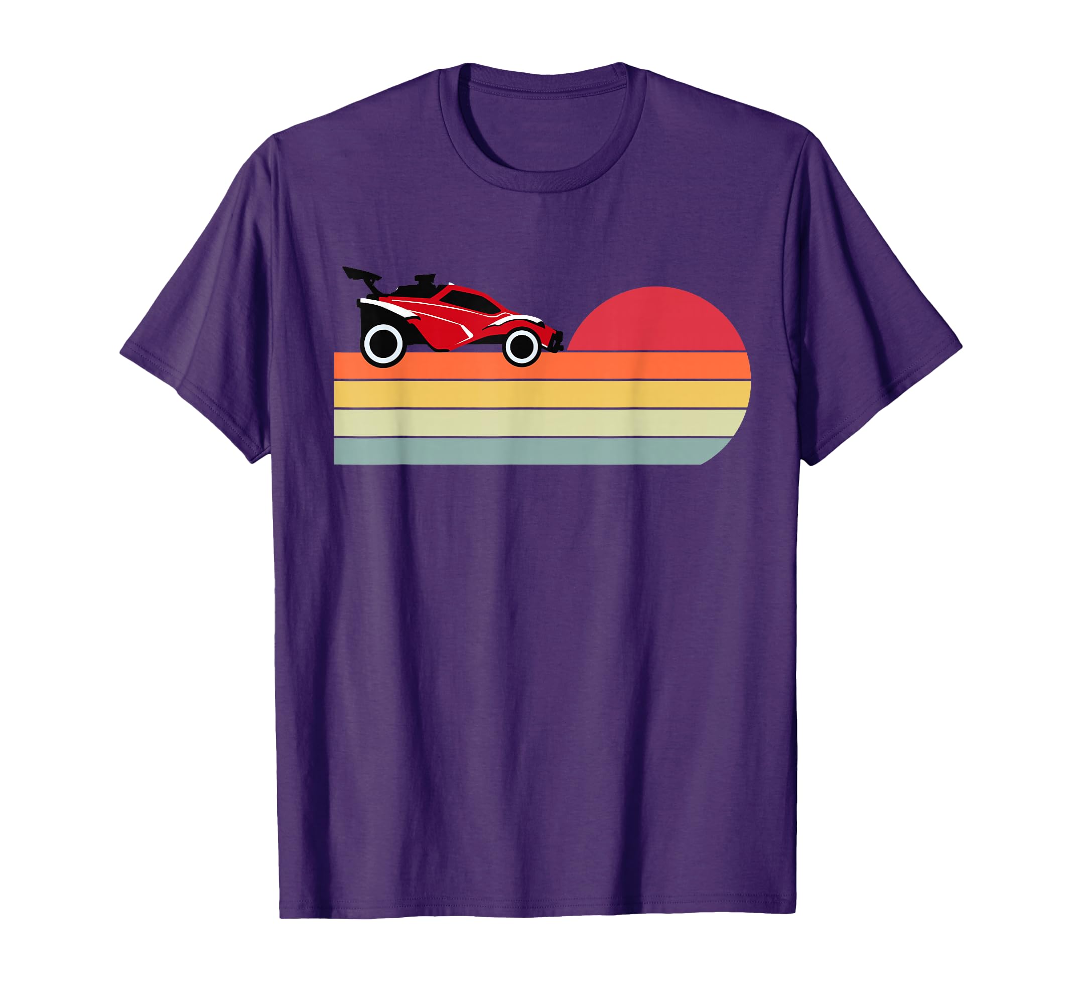 Octane Rocket Soccer Sunset Distressed T-Shirt - Trendy Graphic for Adults