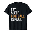 Eat Sleep Football Repeat Funny Soccer T-Shirt - Graphic Print Men Women
