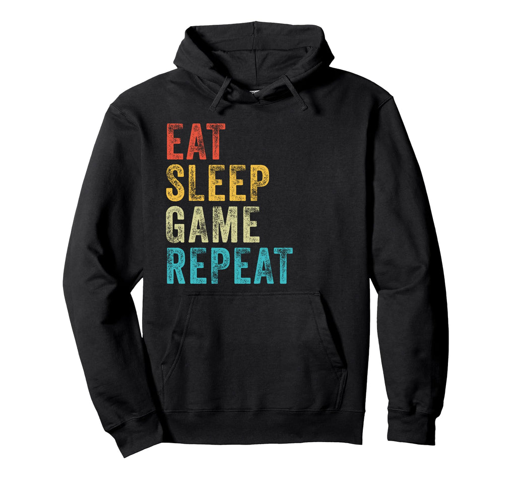 Funny Eat Sleep Game Repeat Video Games Hoodie - Custom Art Print Unisex